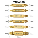 Juego de 6 extractores de tornillos dañados