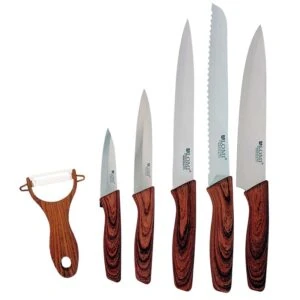 Set de 6 cuchillos de madera