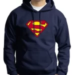 buso azul oscuro con el símbolo de superman