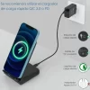 Cargador inalambrico soporte stand carga rapida de celular