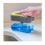 Dispensador de jabon liquido lavaplatos con esponja de cocina