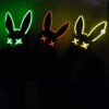 Colores Mascara neon halloween conejo media cara