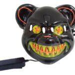 Mascara oso luz led neon halloween disfraz