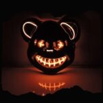 Mascara oso luz led neon halloween disfraz