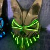 Máscara oso luz led neon halloween disfraz