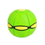 Pelota voladora frisbee flexible con luces color verde