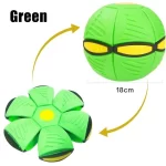 Pelota voladora frisbee flexible con luces color verde