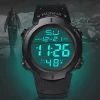 Reloj electronico unisex con retroiluminacion hombres