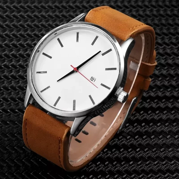 Reloj erket manilla de cuero diseno elegante hombre