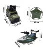 Set Militar Vehículos X6 Accesorios Juguete Niños