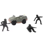 Carro y soldados de juguetes