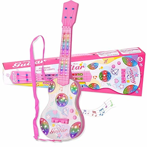 Guitarra juguete luces sonido niños regalo instrumento music