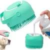 Combo mascotas cepillo de baño de silicona gafas