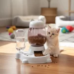 Comedero y Bebedero Dosificador Doble Uso para Perros y Gatos