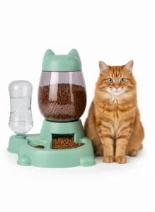 Comedero y Bebedero Dosificador Doble Uso para Perros y Gatos