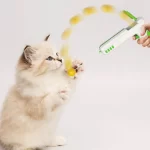 Juguete interactivo para gatos con pluma bola gato cana caza 2