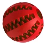 Pelota interactiva con escape de comida para perros rojo