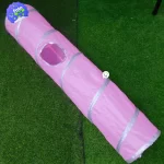 Túnel para gato 116cm juego plegable rosa