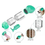 Bebedero botella de agua de viaje para mascotas 4 en 1