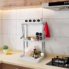 Estantería 3 niveles organizador multifuncional para cocina y baño blanco 1