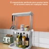 Estantería 3 niveles organizador multifuncional para cocina y baño blanco