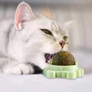 Juguete bola de hierba catnit giratoria para gatos