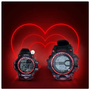 Reloj para parejas deportivo 2X1 estuche lovers collection rojo