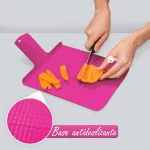 Tabla de cortar plegable antideslizante para cocina fucsia 1