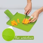 Tabla de cortar plegable antideslizante para cocina verde 1