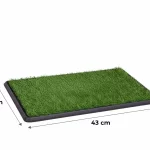 Tapete acostumbrador para mascotas con pasto sintético