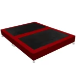 base de cama dividida color rojo
