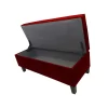 pie de cama con baúl classic color rojo