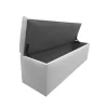 pie de cama con baúl nova color blanco