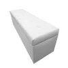 pie de cama con baúl nova color blanco