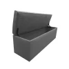 pie de cama con baúl nova color gris