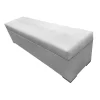 pie de cama con baúl prisma color blanco