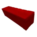 pie de cama con baúl prisma color rojo
