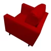 silla poltrona scandi color rojo