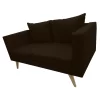 sofa de 2 asientos escandi color café