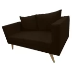 sofa de 2 asientos escandi color café