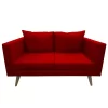 sofa de 2 asientos escandi color rojo