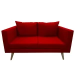 sofa de 2 asientos escandi color rojo