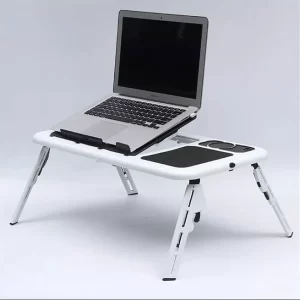 Mesa para computador portátil con usb y porta vasos plegable