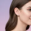 Aretes Topitos Cerditos Plateados x3 Unidades