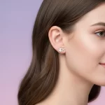 Aretes Topitos Cerditos Plateados x3 Unidades