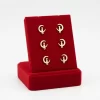 Aretes Gato en Luna Dorados