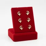 Aretes Gato en Luna Dorados