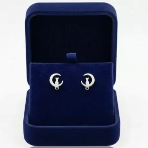 Aretes-Gato-luna-Plateadas