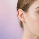 Aretes Topitos Musicales Dorados x3 Unidades