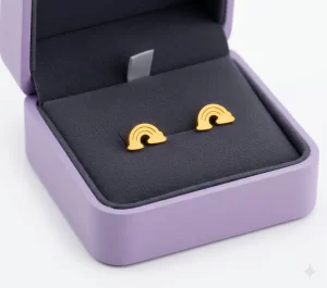 Aretes-Topitos-Arcoiris-Dorados